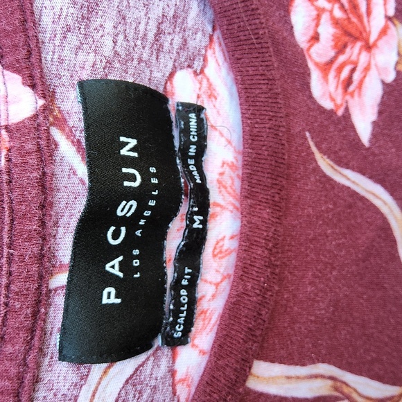 PacSun Los Angeles maroon & orange shirt size medium - Picture 2 of 5